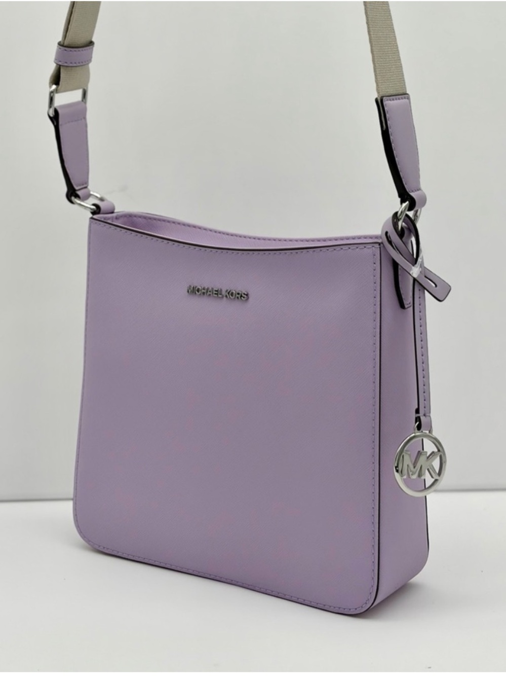 Michael Kors Lavender Saffiano Crossbody Messenger Bag